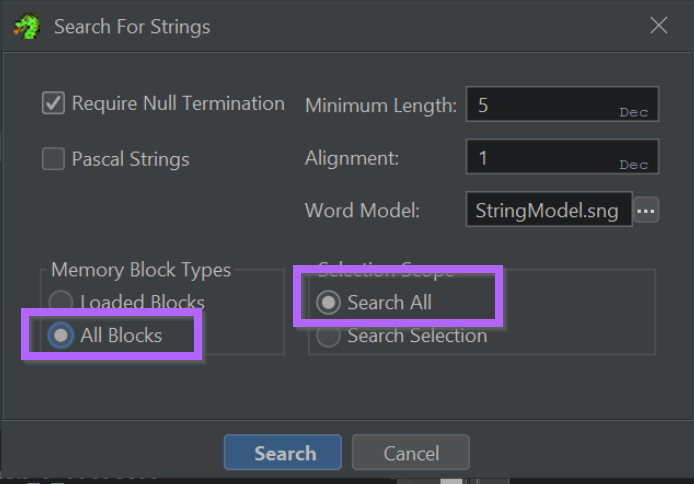 Ghidra Basics - Pivoting from String Cross References