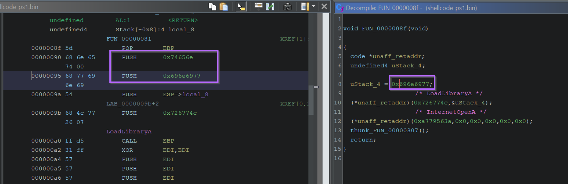 How to Use Ghidra to Analyse Shellcode and Extract Cobalt Strike Command & Control Servers