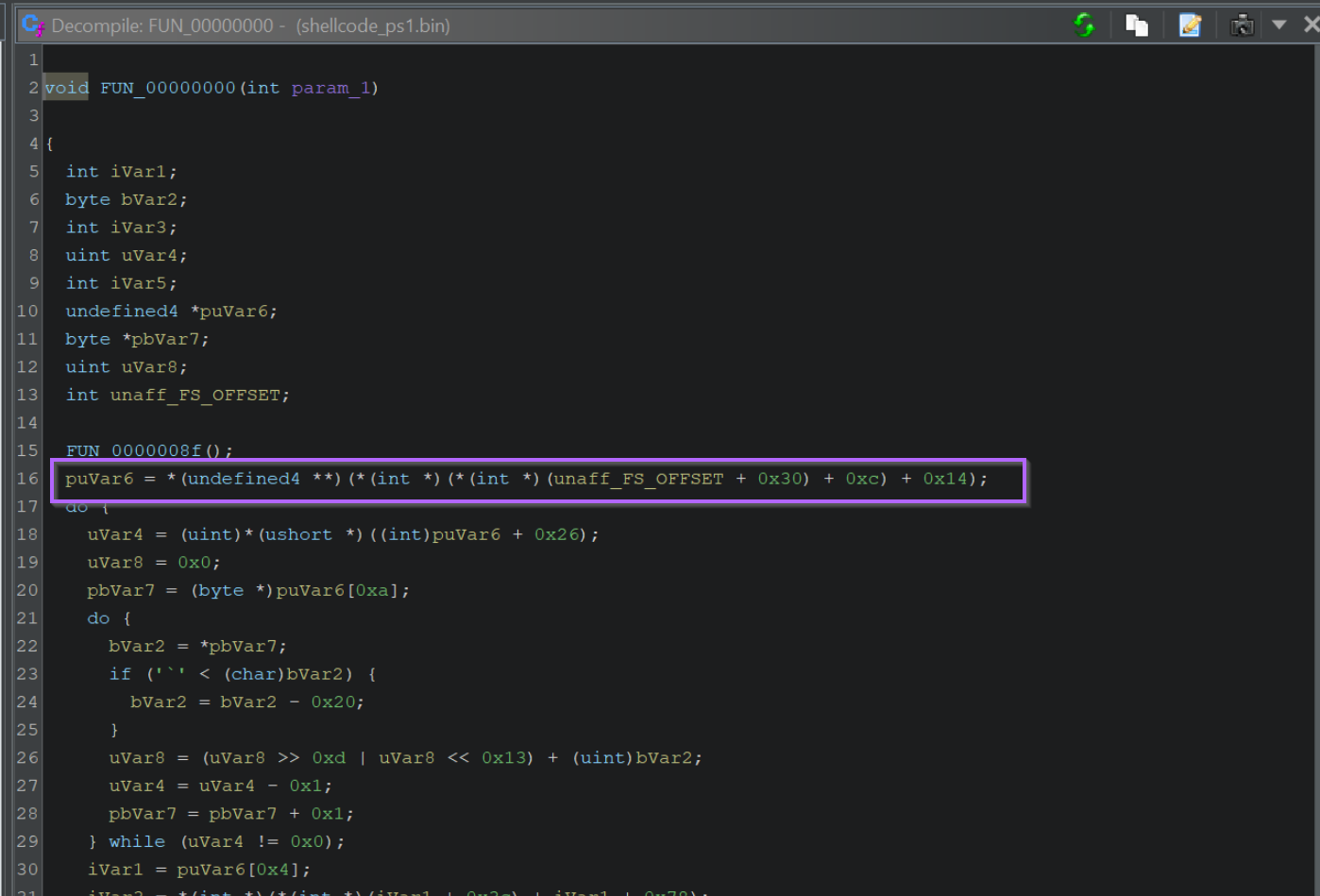 How to Use Ghidra to Analyse Shellcode and Extract Cobalt Strike Command & Control Servers