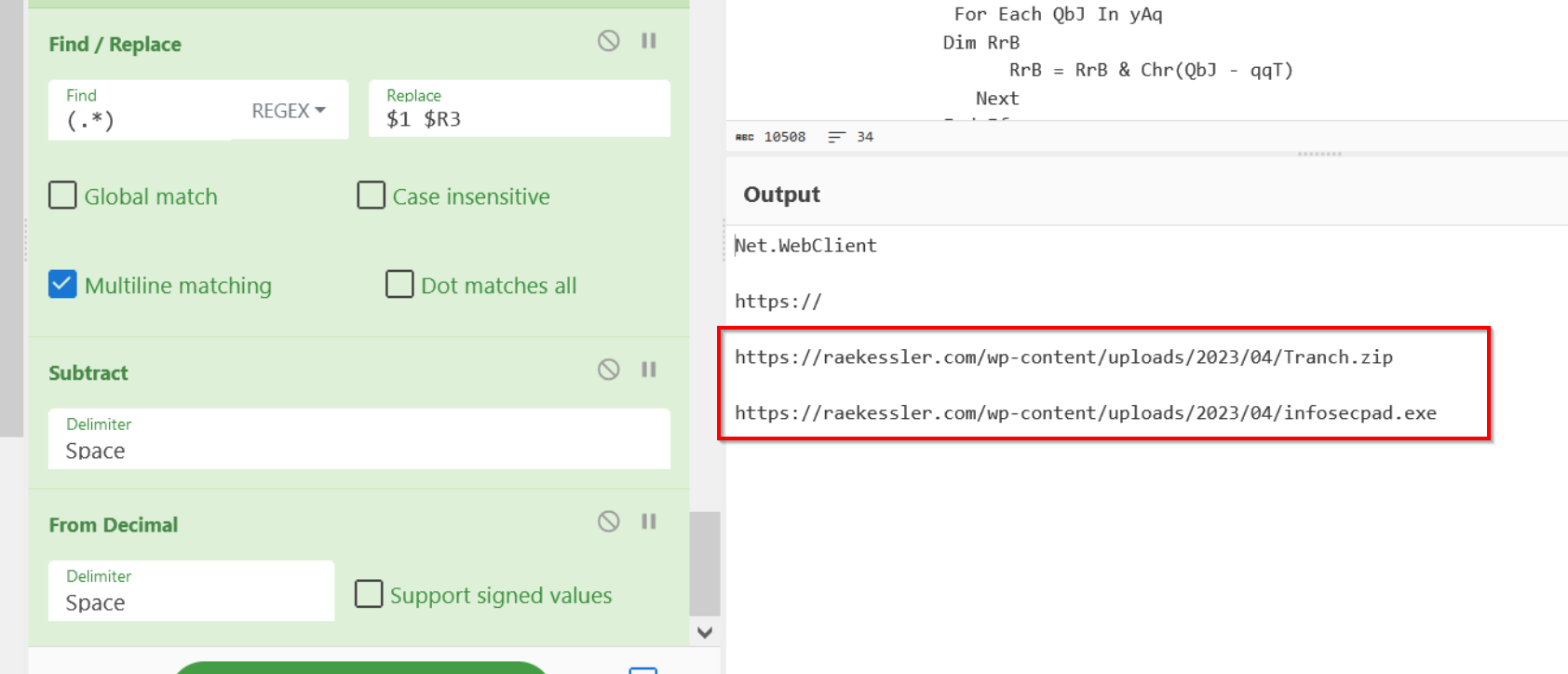 Advanced CyberChef Techniques for Configuration Extraction - Detailed Walkthrough and Examples