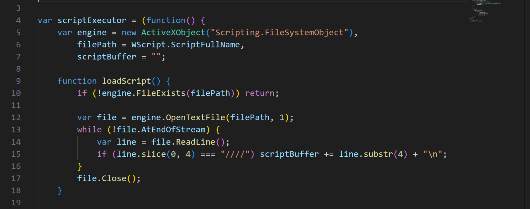 Latrodectus Deobfuscation - Removal of Junk Comments and Self-Referencing Code