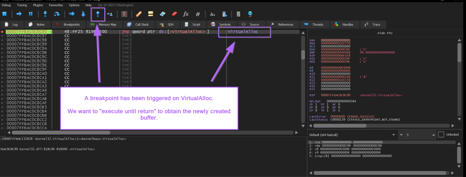 Malware Unpacking With Hardware Breakpoints Cobalt Strike Shellcode